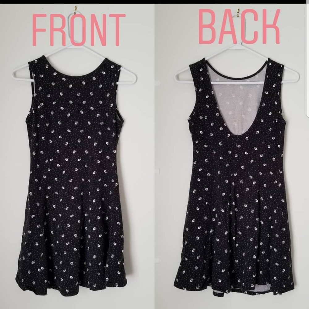 Open back polka-dotted dress